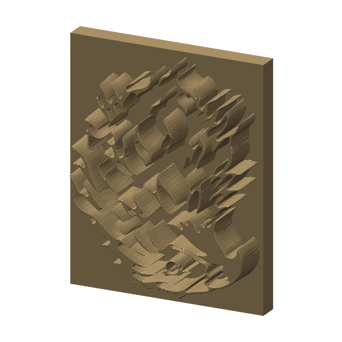 No īsta STL faila ģenerēts 3D emblēmas renderis
